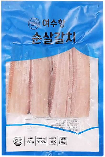 [TenTenPlus] TV홈쇼핑 여수항 순살갈치 100% 국내 자연산 가시 제거 수작업 생선구이 갈치구이 갈치조림 손질생선 손질갈치, 9개, 150g