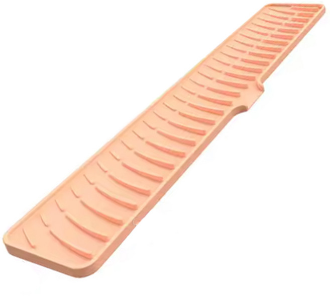 주방 싱크대 드라잉매트 물빠짐 식기건조대 와이드형, 1개, 핑크