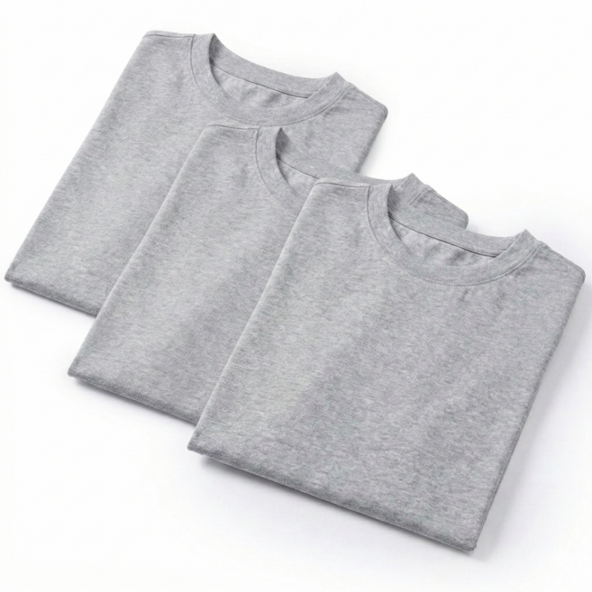 맥스모어 빅사이즈 남녀공용 오코텍스 30수 순면 무지 반팔티 3장