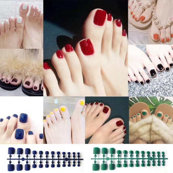 [퍼니네일] 네일연장 패디팁 24pcs 매트패디팁 컬러패디팁, 1개, 매트패디팁-08