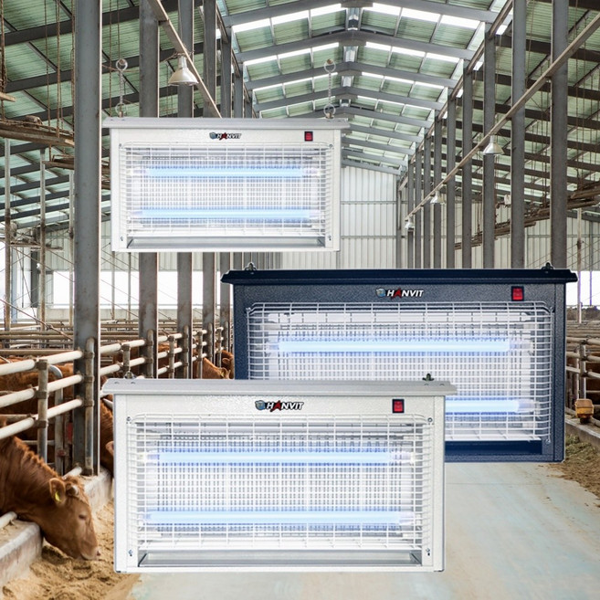 혀누닷컴 국산 업소용 특대형 LED 포충기 야외 축사 날파리 파리 모기 퇴치기 나방 벌레 초파리 날벌레 포충등, 검정색