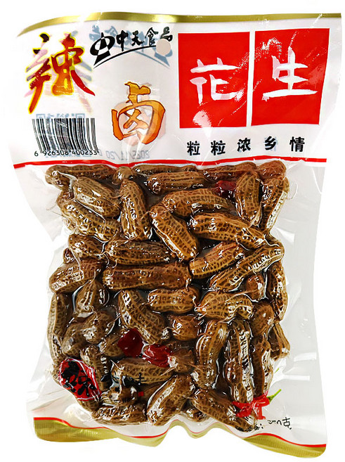 (배터짐) 텐웬파이 중국 매운 땅콩조림 피땅콩 삶은땅콩 맥주안주, 350g, 1개