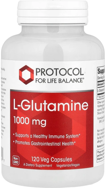 Protocol for Life Balance L-글루타민 1000mg 120 베지캡슐, 3개, 120정 - 쿠팡