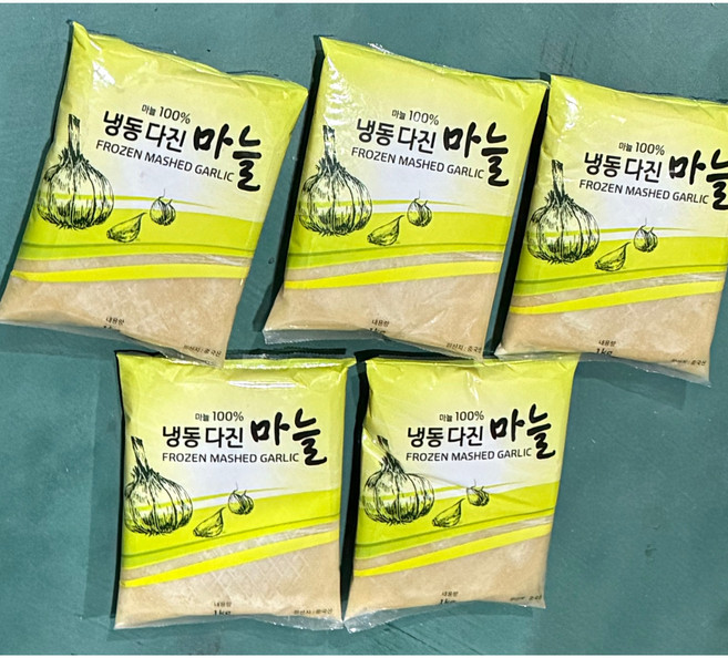 냉동 다진마늘 냉동마늘 1kg (중국산), 5개