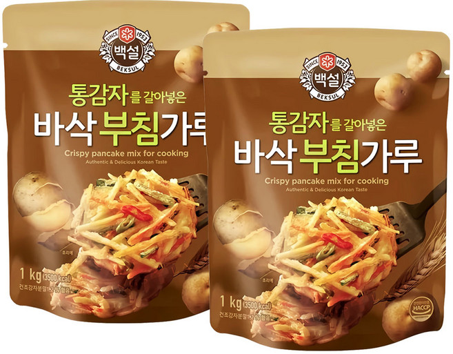 CJ제일제당 통감자를 갈아 넣은 바삭부침가루, 1kg, 2개