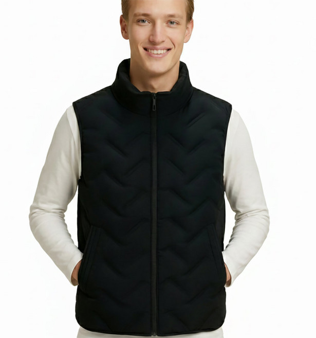 에어히트락 LYVOO 체온보존 방한 경량 조끼 블랙 2XL