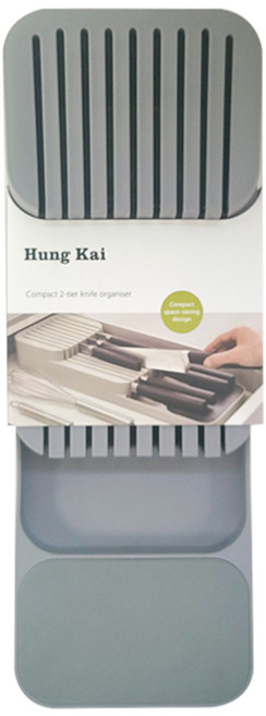 윈프라이스 주방 싱크대 칼꽂이 수납정리 스토리지, 그레이, 1개