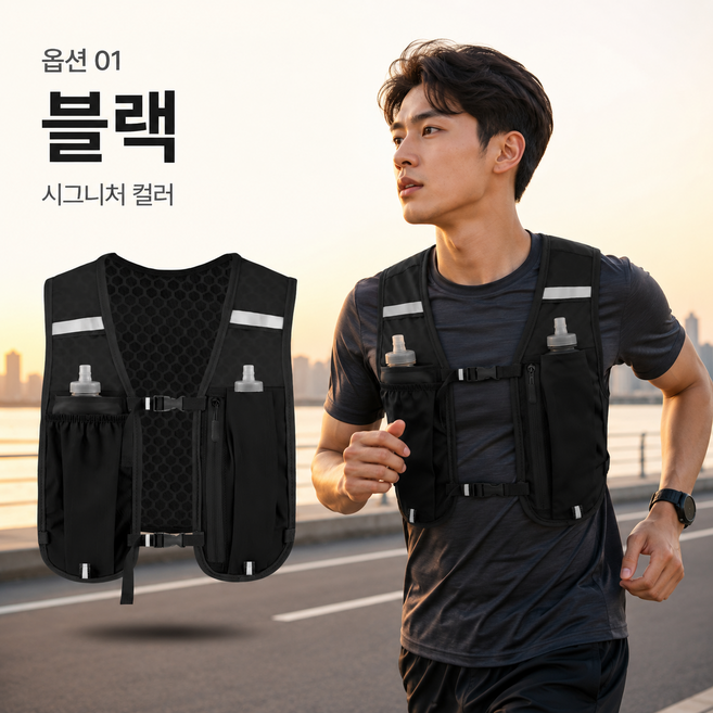 S.J.S 초경량 러닝 조끼 아웃도어 베스트 트레일 런닝 여름 등산 마라톤 조깅