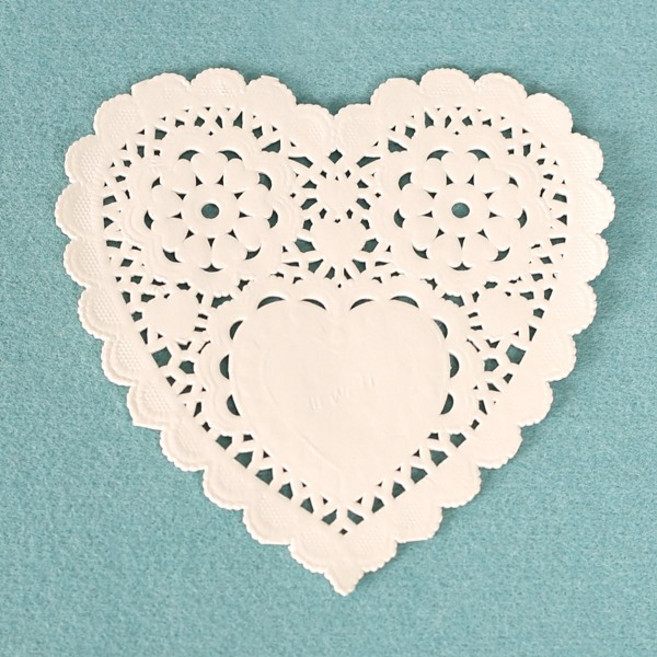 [펠트친구] 하트 도일리페이퍼(100장)-중 [3238]