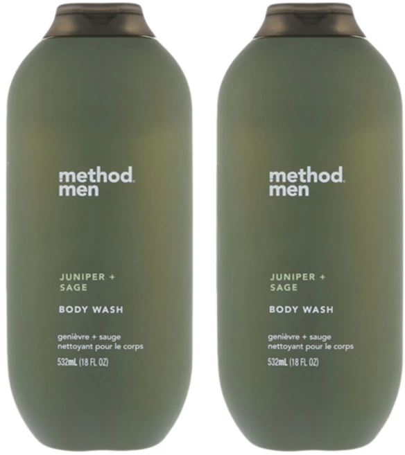 메소드 남성용 바디 워시 주니퍼 + 세이지 향, 2개, 532ml - 쿠팡