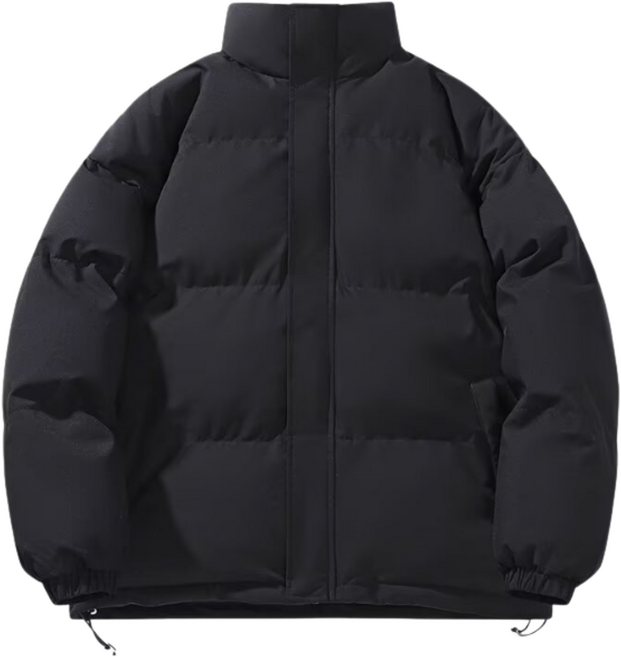 男士簡約高領防風保暖外套 輕量舒適 時尚百搭 戶外休閒必備