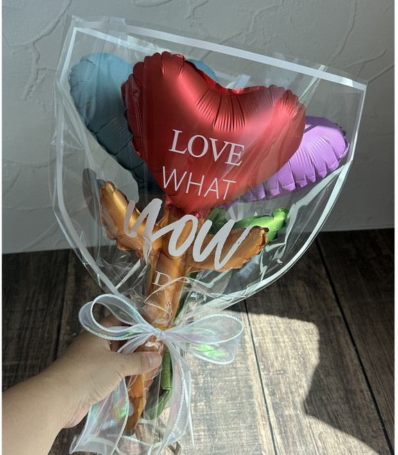 하트 세송이 풍선 꽃다발 만들기 DIY 세트 (킨더조이 미포함), 혼합