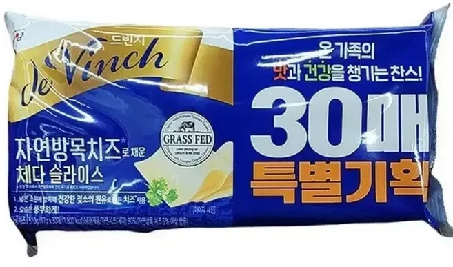남양 드빈치 자연방목 치즈 체다 슬라이스 17g x 30매 x a87257, 1개