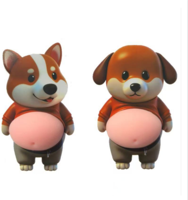 귀여운 고양이 배 말랑이 안티스트레스 스퀴시 장난감, 1개, 28g, 여우