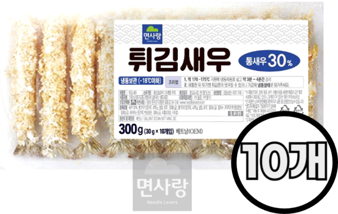 면사랑 냉동 튀김새우 300g, 10개