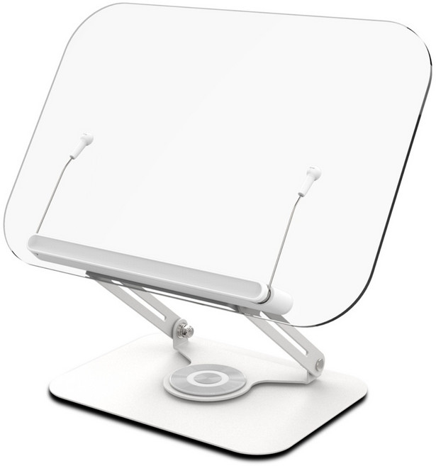 탑이지몰 360도 회전식 접이식 높이조절 투명 독서대 거치대