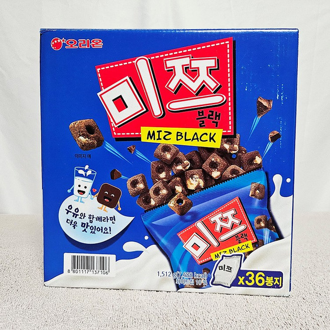 오리온 미쯔 아이들 간식 과자, 42g, 36개