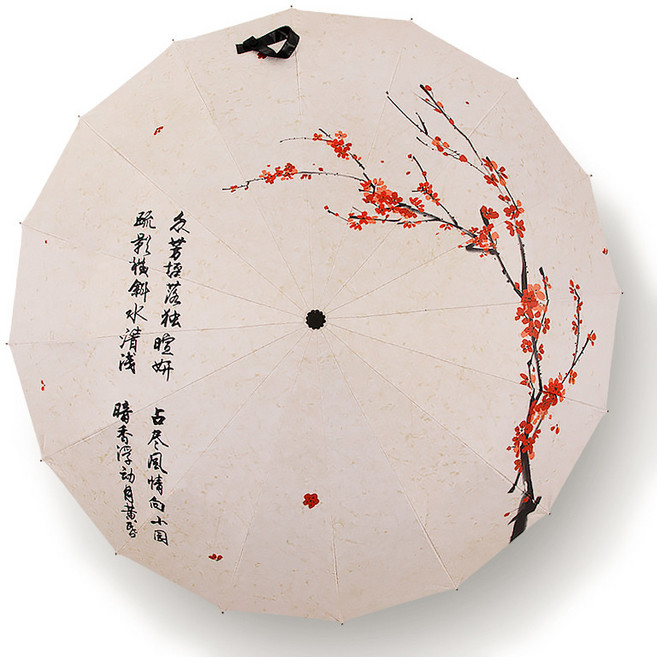 자외선차단 양산 접이식 우산겸용 휴대용 UV 암막 매화꽃 플라워