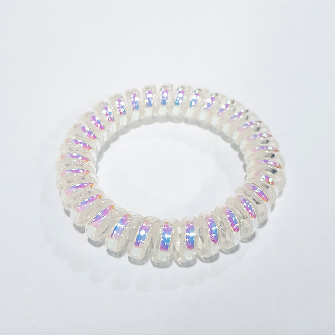 캔디플래닛 4개입 홀로그램 전화선 자국 없는 스프링 머리끈