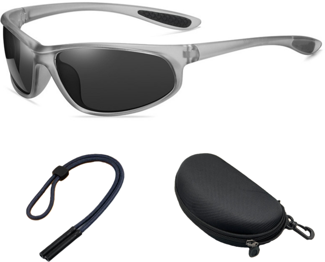 리스펙 무광 20g 초경량 러닝 스포츠 선글라스, 1개, 무광 그레이
