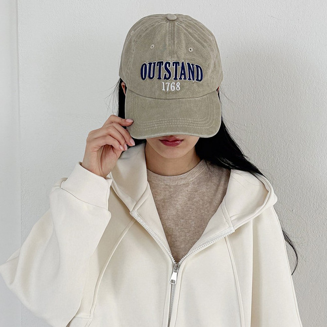 소일레 남녀공용 커플 1768 워싱 아웃 로고 기본/왕대두 볼캡 6color