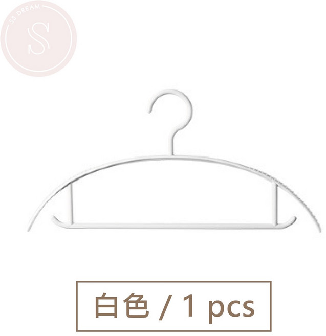 無痕衣架 防滑衣架 塑膠衣架, 1個, 白色, 升級防滑款
