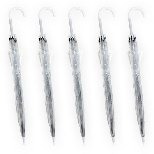 도아브 투명 비닐 우산 5개세트 자동 편의점 일회용 장우산 단체 선물