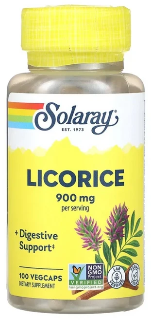 Solaray 유기농 재배 감초 450mg 베지 캡슐 100정, 1개 - 쿠팡