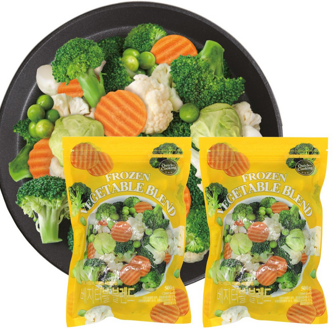 쉽쿡 베지터블 블랜드 500g 냉동 5종 야채믹스 1+1, 2개