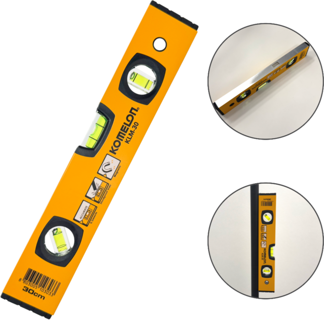 코메론 KLM-30 미니수평기 300mm 초강력 자석 수평대 마그네틱 수평계, 1개