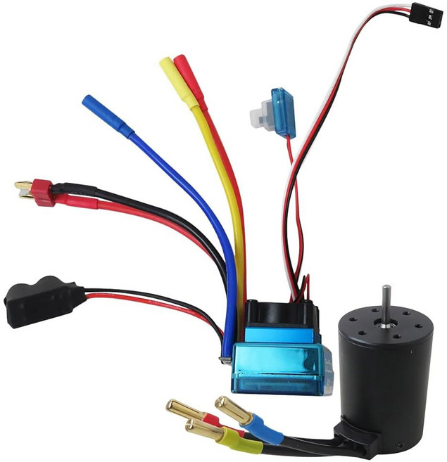 3650 3900KV 브러시리스 모터 120A ESC 콤보 1/10 RC 카 업그레이드용 전기 속도 컨트롤러 세트(120A)