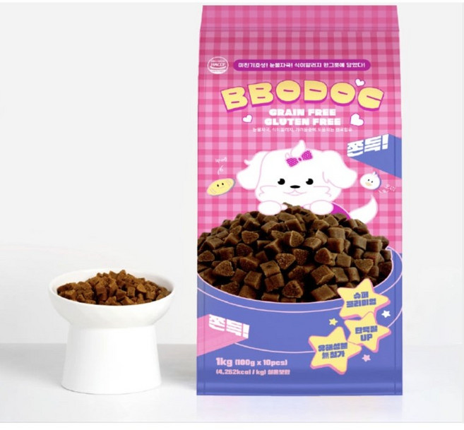 뽀닥눈물 알러지 다이어트 개 애견 강아지 눈물사료 1kg (매우 높은 기호성), 1개, 눈물개선/눈건강