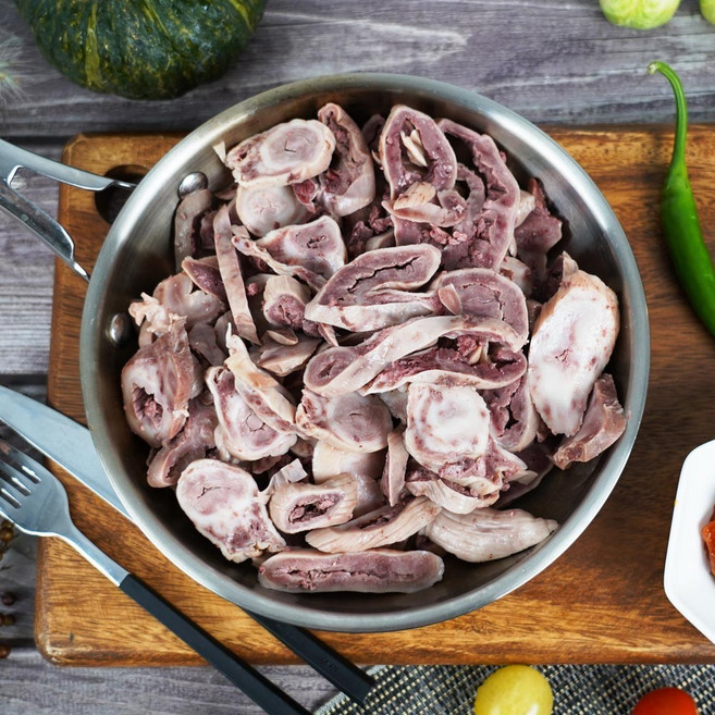 국내산 삶은 돼지애기보 300g 슬라이스 암뽕수육 꿀맛컴퍼니 boiled pork pancreas, 1개