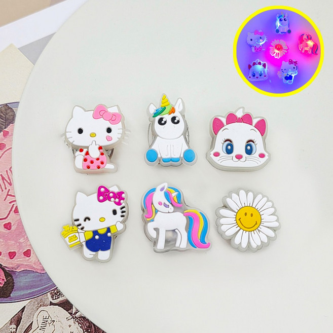 비츠톡톡 LED 야광 고양이 유니콘 곰돌이 파츠 6개세트