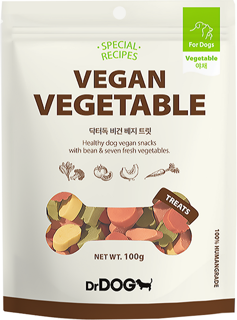 닥터독 강아지 비건 베지 트릿, 혼합맛, 100g, 1개