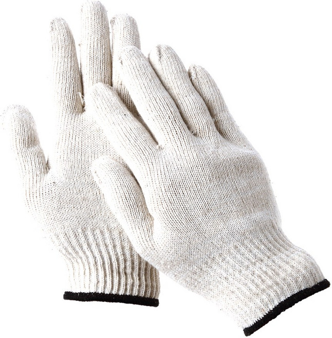 DK 면장갑 40g 100켤레 1세트 올풀림방지 오버록, 검정띠, 100개