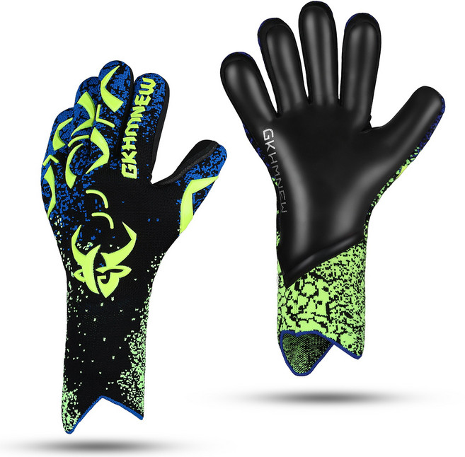 골키퍼장갑 남자축구장갑 고성능 골키퍼 장갑 통기성 축구 장갑 강력한 그립 보호 손바닥 키퍼장갑 풋살장갑, 1세트, 초록색