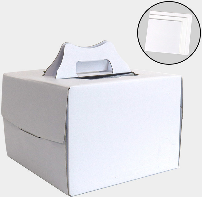 라라패키지 케이크상자 1호 받침포함, 1개, 화이트
