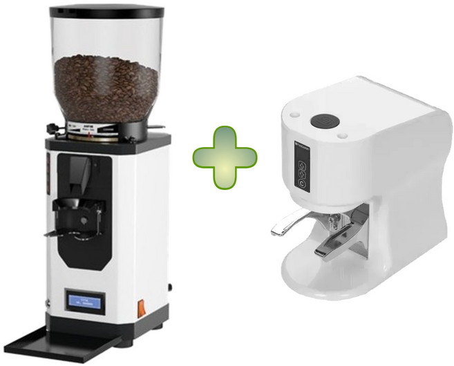 안핌 슈퍼카이마노 스코디2 전자동 그라인더 몬스터 오토탬핑기, 안핌 슈퍼카이마노 스코디2 [블랙], 몬스터 [화이트 58mm]