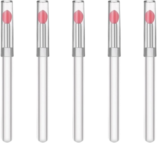 예니네일 실리콘 립 브러쉬 (5개입), 핑크, 1세트