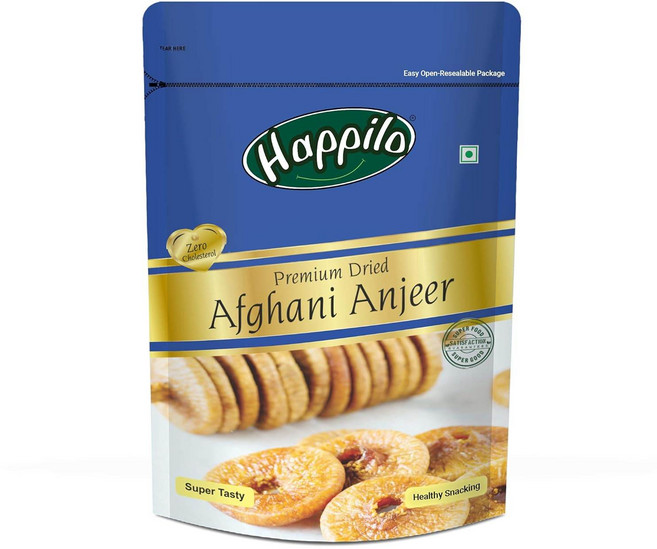 인도 Happilo 프리미엄 건조 아프가니스탄 안지르 200g 팩 말린 무화과 Ajnir 섬유질 칼슘과 철분의 풍부한 공급원 저칼로리 무지방 noGMO, 무화과+터키 살구, 1개