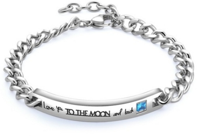 에르모사제이 맨즈 MW028 써지컬 스틸 체인 우정 커플 팔찌