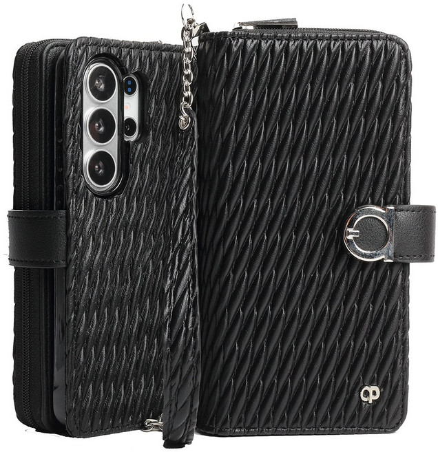 까리노펠레 튤립 가죽 지퍼 지갑형 다이어리 휴대폰 케이스