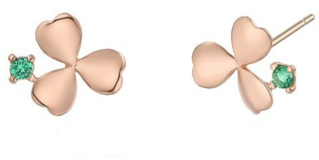 로이드 미니럭키 플라워 탄생석 14k 귀걸이 LPFM4078G