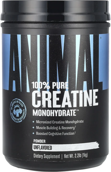 건강챙기세요 Animal 100% Pure Creatine Mono하이드레이트™ 파우더 무맛 1kg(2.2lb) 백살까지오래오래, Animal100PureCreatineMono하이드레이, 1kg, 1개 - 쿠팡