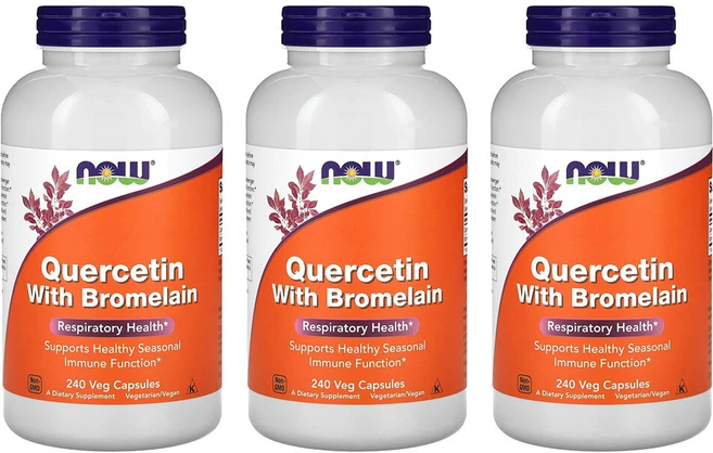 나우푸드 3개X 브로멜라인 함유 퀘르세틴 베지 캡슐 240정, 3개 - 쿠팡