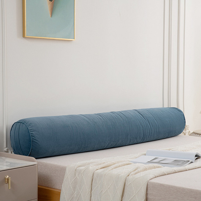 사계절 바디필로우 안고자는 긴베개 부드러운 캐시미어 솜중량업 일자형 원통 롱쿠션 롱 베개, 네이비