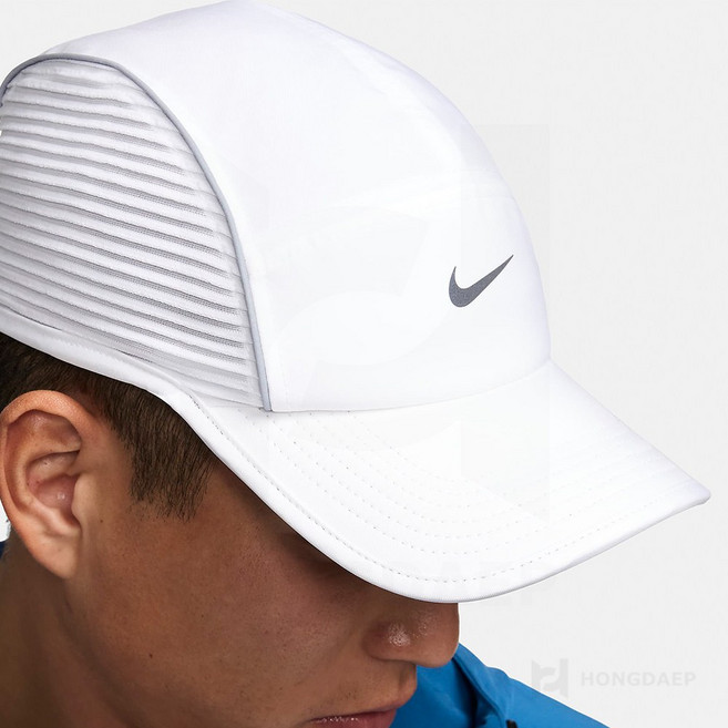 나이키 런닝모자 메쉬캡 드라이핏 ADV 에어로빌 플라이 캡 (100), 화이트, 1개