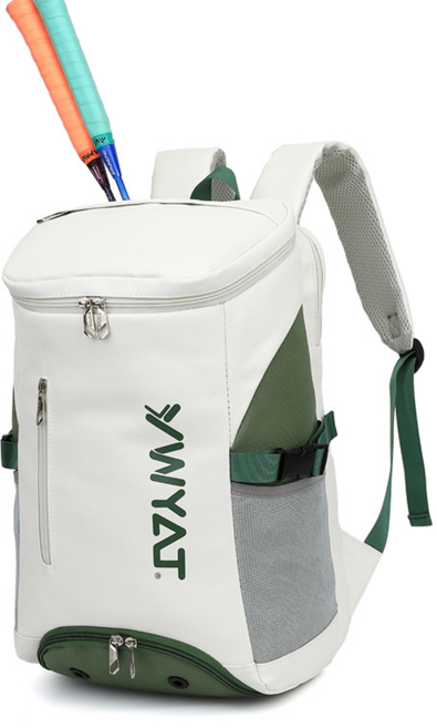대용량 스포츠 백팩 배드민턴 라켓백 운동 가방, 화이트겸그린, 1개, 화이트겸그린 1개