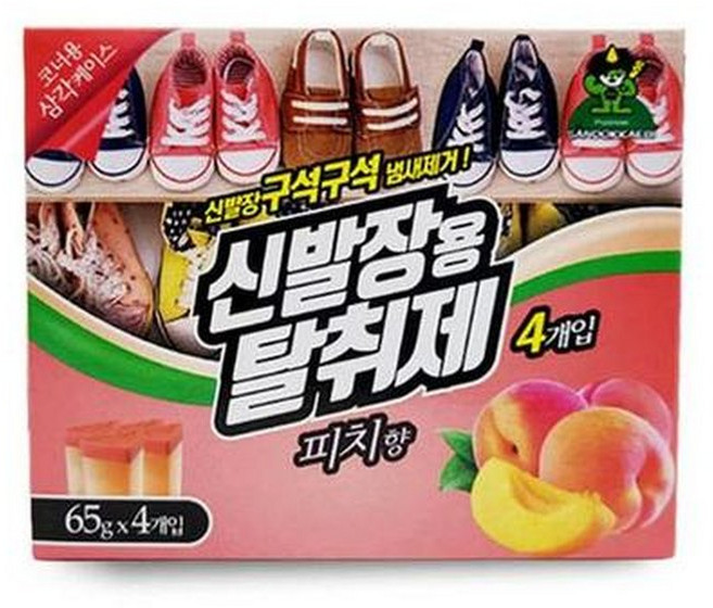 산도깨비 신발장용 탈취제 피치향, 1개, 65g